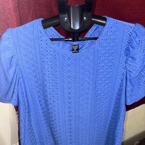 SHEIN Royal Blue Eyelet Dress
